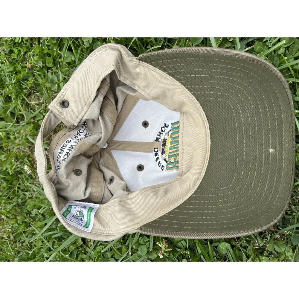 John Deere Hat‎ Cap Strap Back Tan Brown Embroidered 4000 Series Tractors Mens
